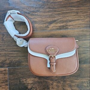 Authentic Coach Brown Leather Crossbody Bag
